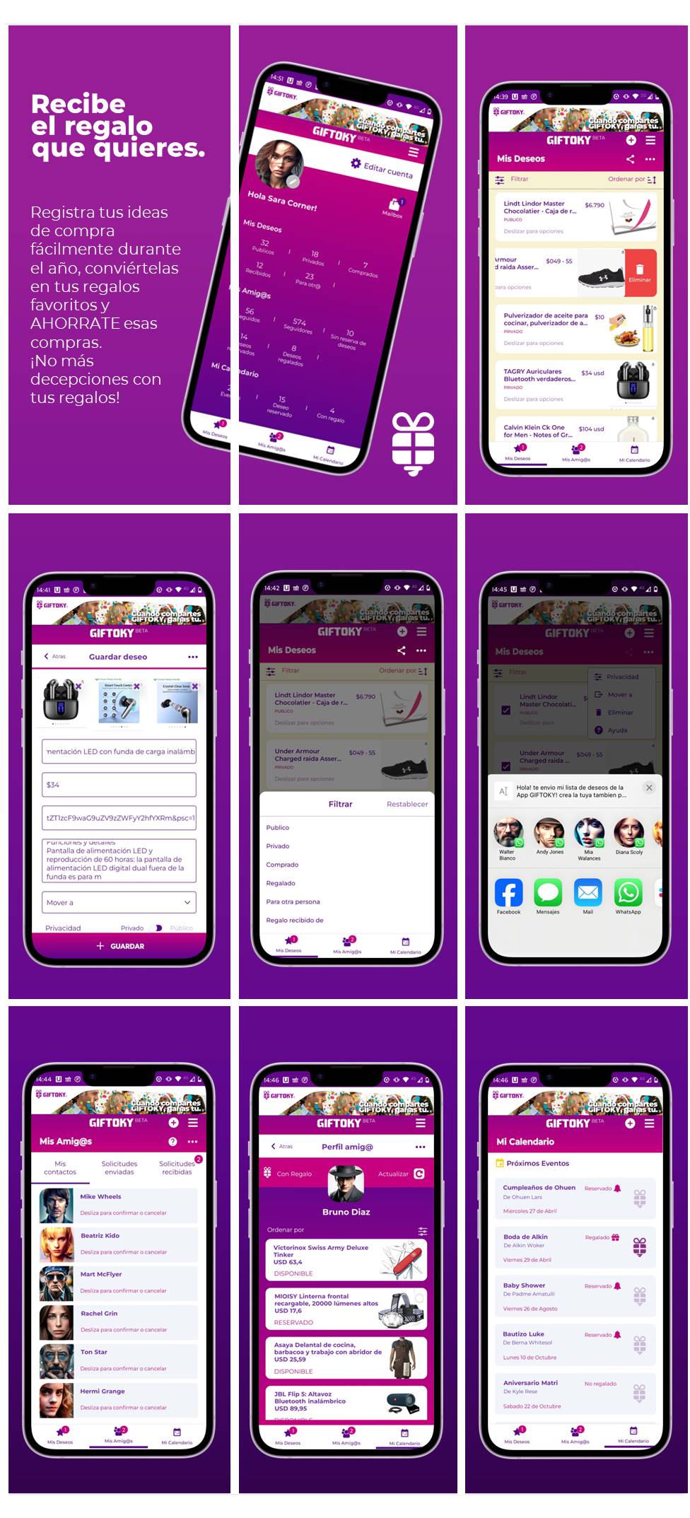 screenshot Mobile de App GIFTOKY